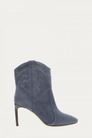 Chaussures Ba&Sh Femme | CAITLIN.Boots en daim Blanc Ecru